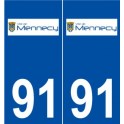 91 Mennecy logo autocollant plaque stickers ville