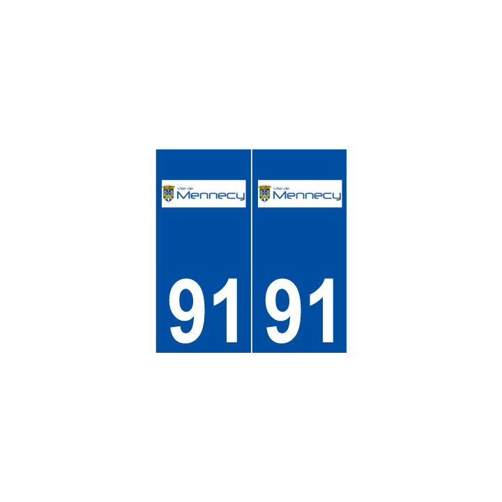 91 Mennecy logo autocollant plaque stickers ville