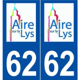 62 Aire-sur-la-Lys logo autocollant plaque stickers ville