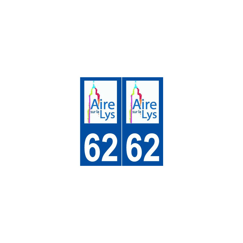 62 Aire-sur-la-Lys logo autocollant plaque stickers ville