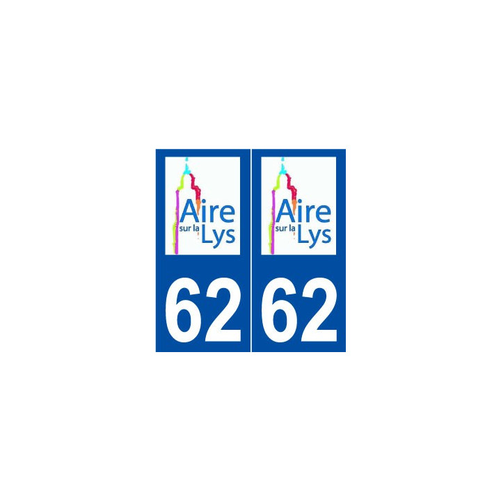 62 Aire-sur-la-Lys logo autocollant plaque stickers ville