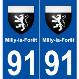 91 Milly-la-Forêt blason autocollant plaque stickers ville