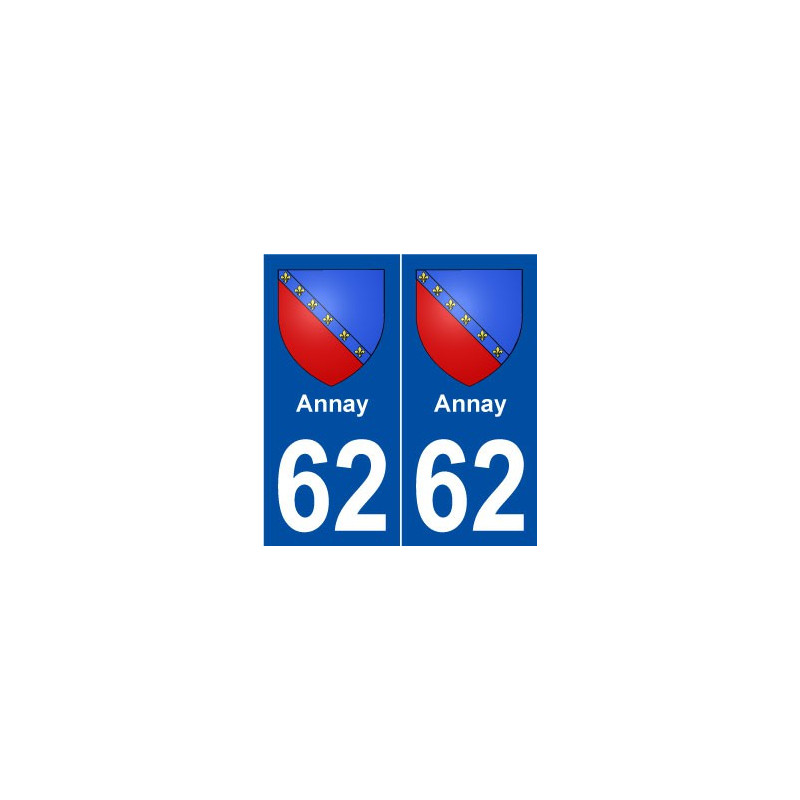 62 Annay blason autocollant plaque stickers ville