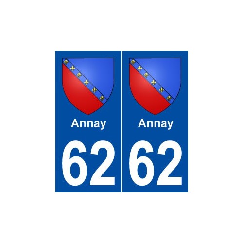 62 Annay blason autocollant plaque stickers ville