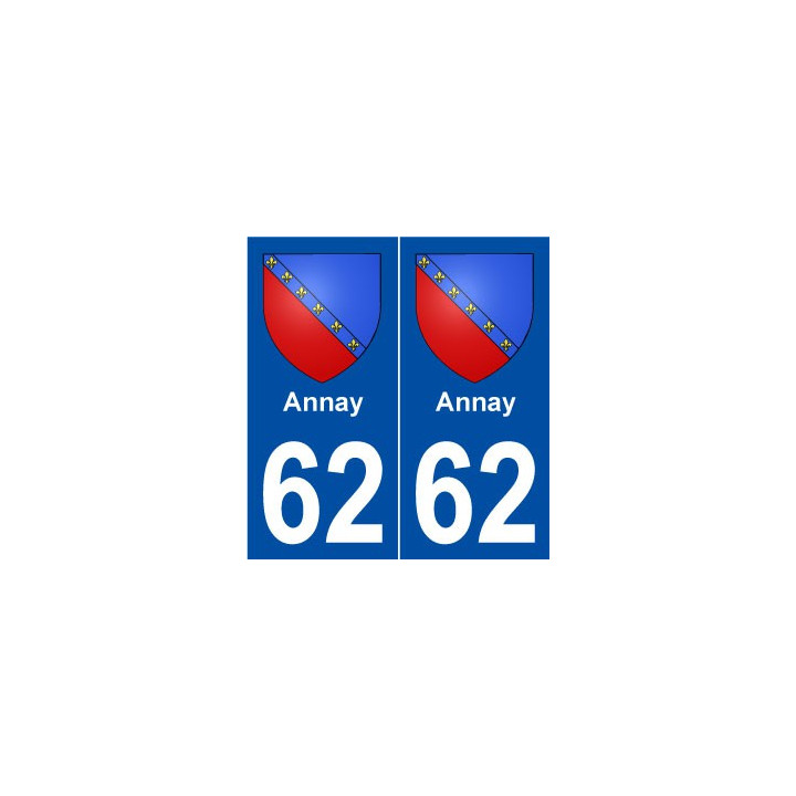 62 Annay blason autocollant plaque stickers ville