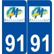 91 Milly-la-Forêt logo autocollant plaque stickers ville