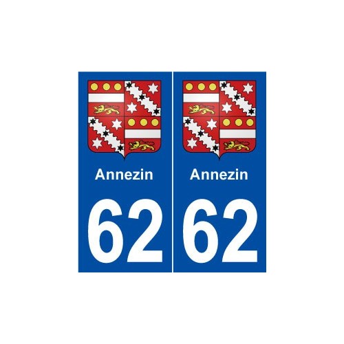 62 Annezin blason autocollant plaque stickers ville