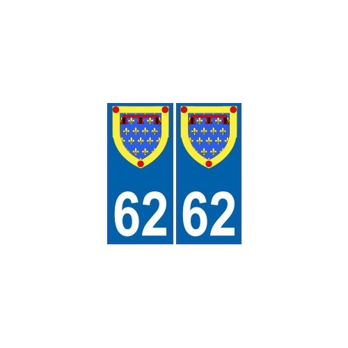 62 Pas-de-Calais autocollant plaque blason armoiries stickers département