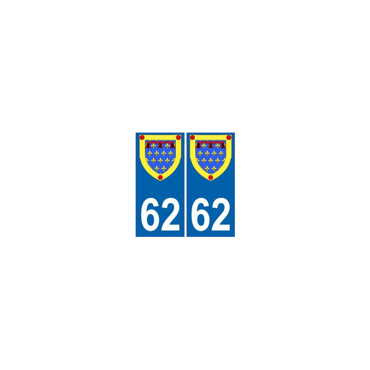 62 Pas-de-Calais autocollant plaque blason armoiries stickers département