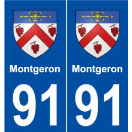 91 Montgeron blason autocollant plaque stickers ville