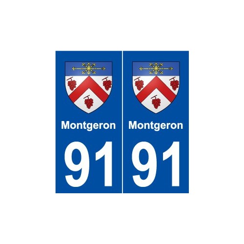 91 Montgeron blason autocollant plaque stickers ville