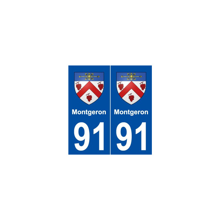 91 Montgeron blason autocollant plaque stickers ville