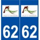 62 Annezin logo autocollant plaque stickers ville