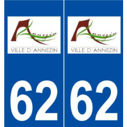 62 Annezin logo autocollant plaque stickers ville