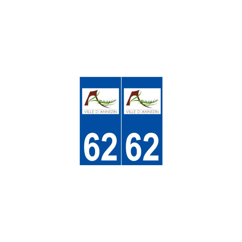 62 Annezin logo autocollant plaque stickers ville