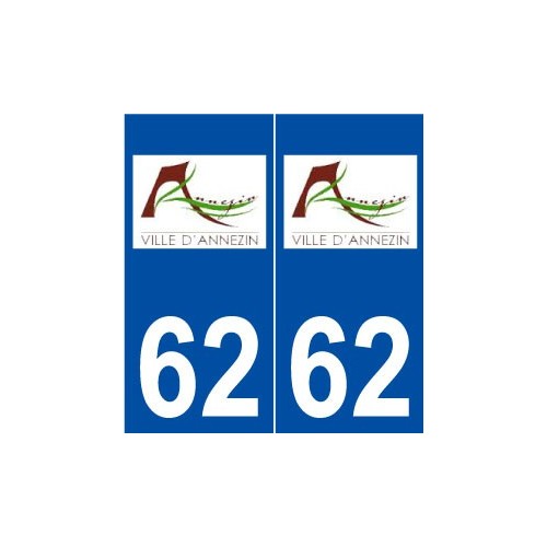 62 Annezin logo autocollant plaque stickers ville