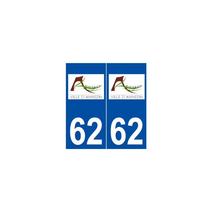 62 Annezin logo autocollant plaque stickers ville