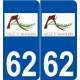 62 Annezin logo autocollant plaque stickers ville