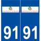 91 Montgeron logo autocollant plaque stickers ville