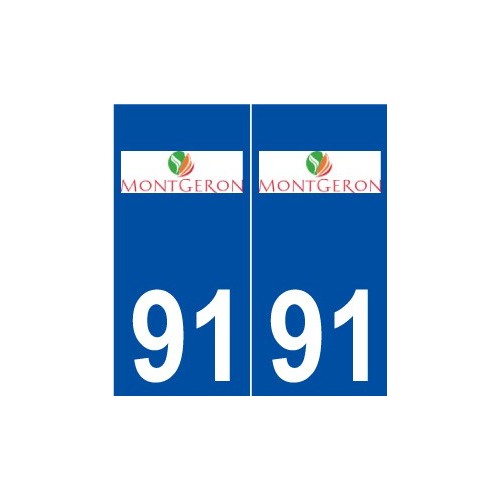 91 Montgeron logo autocollant plaque stickers ville