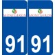 91 Montgeron logo autocollant plaque stickers ville