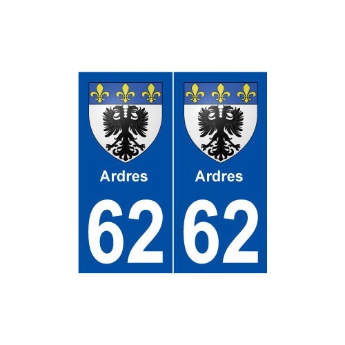 62 Ardres blason autocollant plaque stickers ville