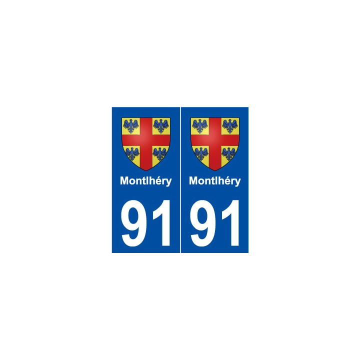 91 Montlhéry blason autocollant plaque stickers ville