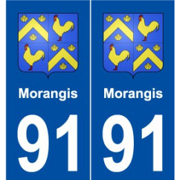 91 Morangis blason autocollant plaque stickers ville