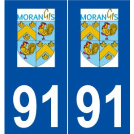 91 Morangis logo autocollant plaque stickers ville