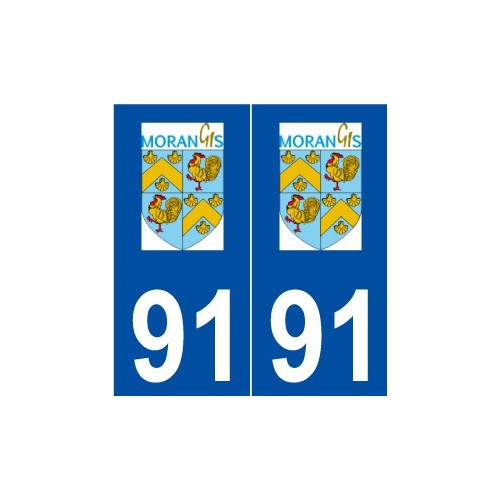 91 Morangis logo autocollant plaque stickers ville