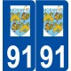 91 Morangis logo autocollant plaque stickers ville