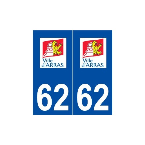 62 Arras logo autocollant plaque stickers ville