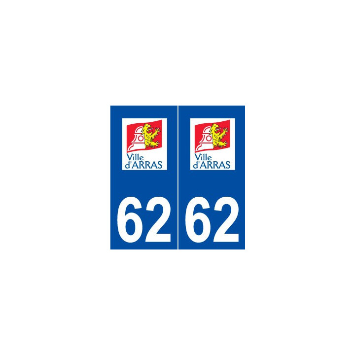 62 Arras logo autocollant plaque stickers ville