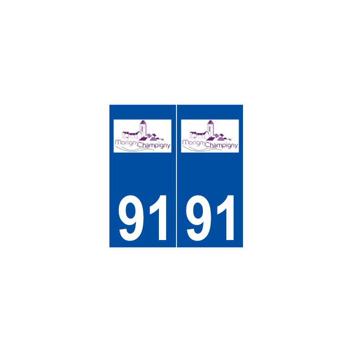 91 Morigny-Champigny logo autocollant plaque stickers ville