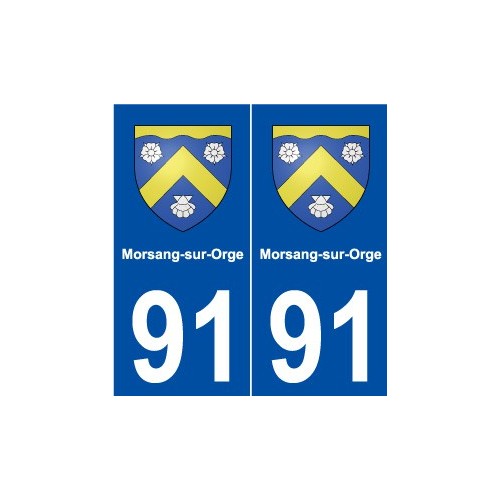 91 Morsang-sur-Orge blason autocollant plaque stickers ville