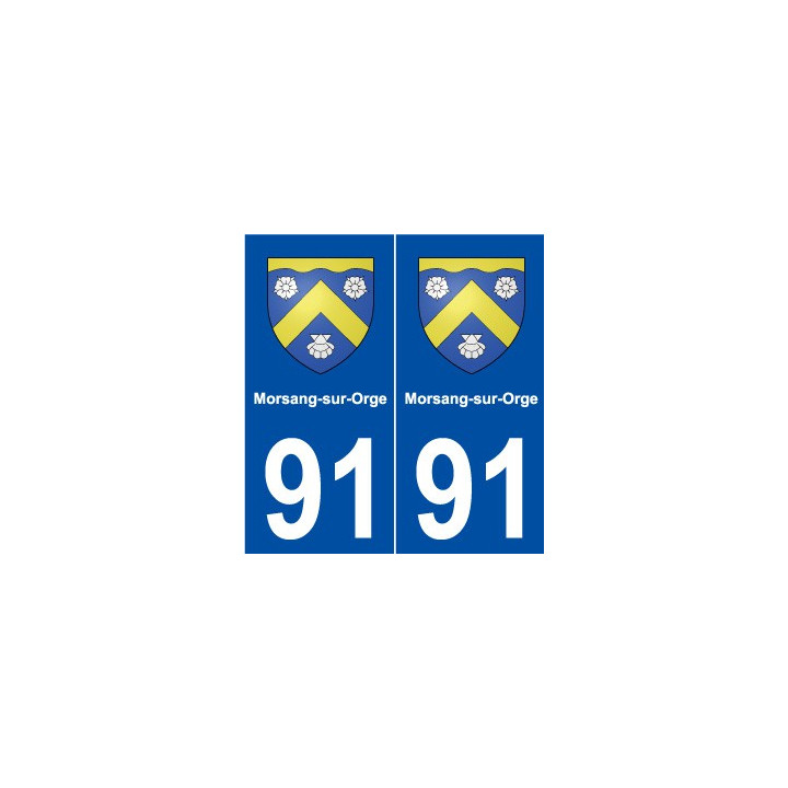 91 Morsang-sur-Orge blason autocollant plaque stickers ville