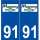 91 Morsang-sur-Orge logo autocollant plaque stickers ville
