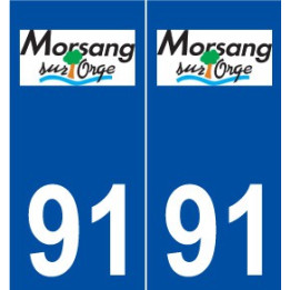 91 Morsang-sur-Orge logo autocollant plaque stickers ville