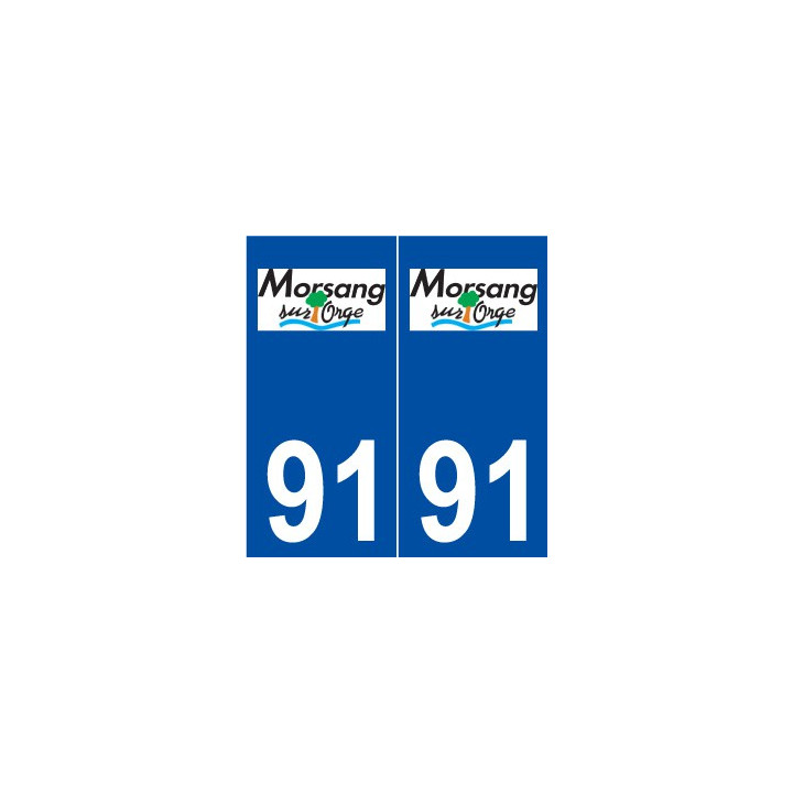 91 Morsang-sur-Orge logo autocollant plaque stickers ville