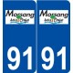 91 Morsang-sur-Orge logo autocollant plaque stickers ville