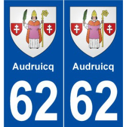 62 Audruicq blason autocollant plaque stickers ville