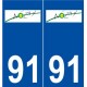 91 Nozay logo autocollant plaque stickers ville