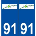 91 Nozay logo autocollant plaque stickers ville