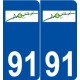 91 Nozay logo autocollant plaque stickers ville