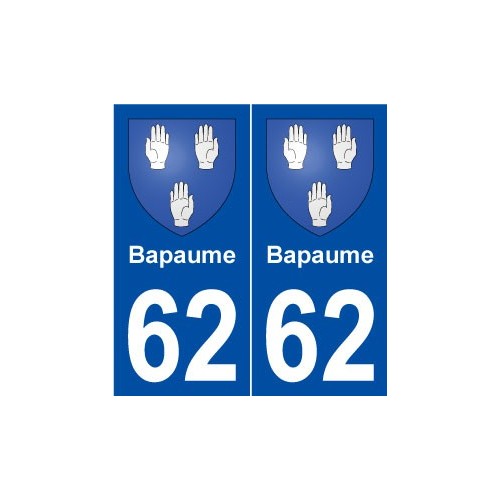 62 Bapaume blason autocollant plaque stickers ville