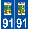 91 Ollainville logo autocollant plaque stickers ville