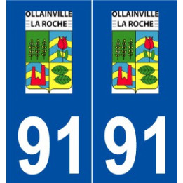 91 Ollainville logo autocollant plaque stickers ville