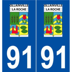 91 Ollainville logo autocollant plaque stickers ville