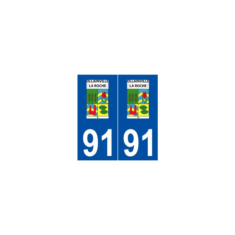 91 Ollainville logo autocollant plaque stickers ville
