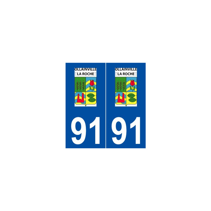 91 Ollainville logo autocollant plaque stickers ville